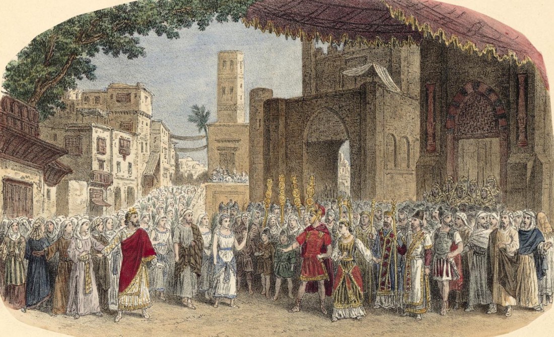 Act II. 2e tableau. estampe de Jules Gaildrau du décor de la création à la Monnaie de Bruxelles.jpg