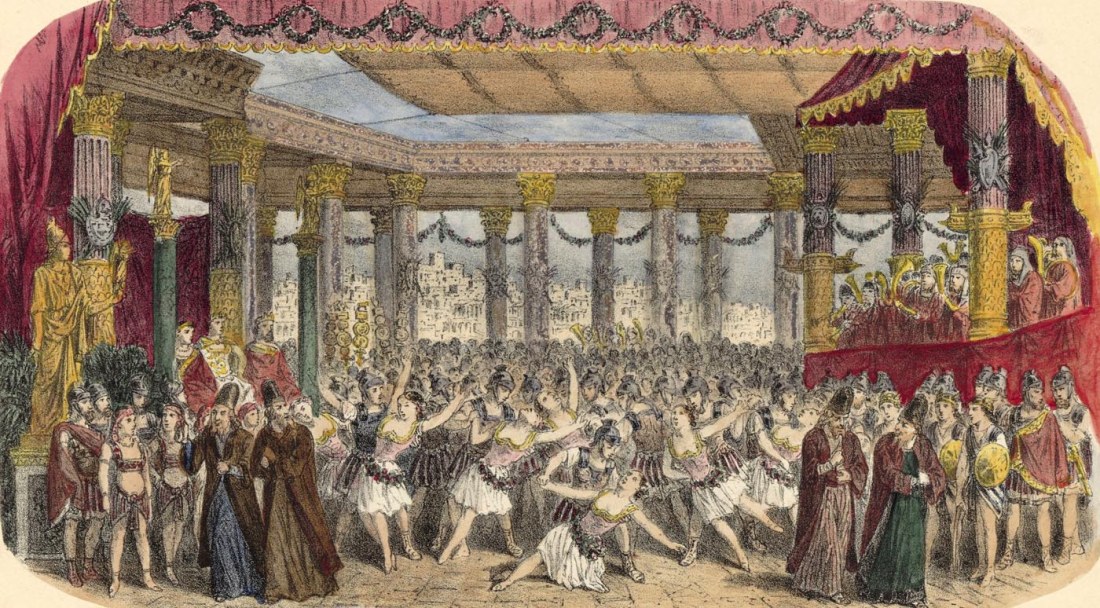 Act IV. 2e tableau. estampe de Jules Gaildrau du décor de la création à la Monnaie de Bruxelles.jpg