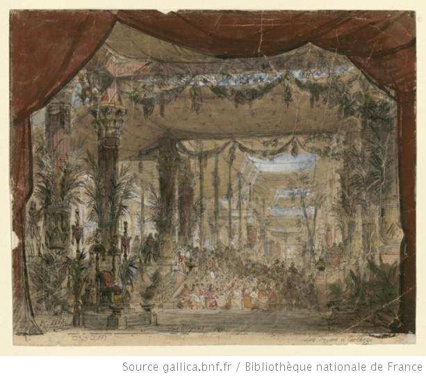 Les Troyens à Carthage - Acte I - esquisse de décor - salle de verdure du palais de Didon à Carthage.jpg