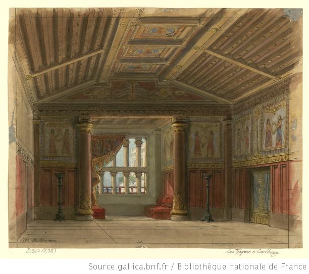 Les Troyens à Carthage - Acte III - esquisse de décor - un appartement de Didon.jpg